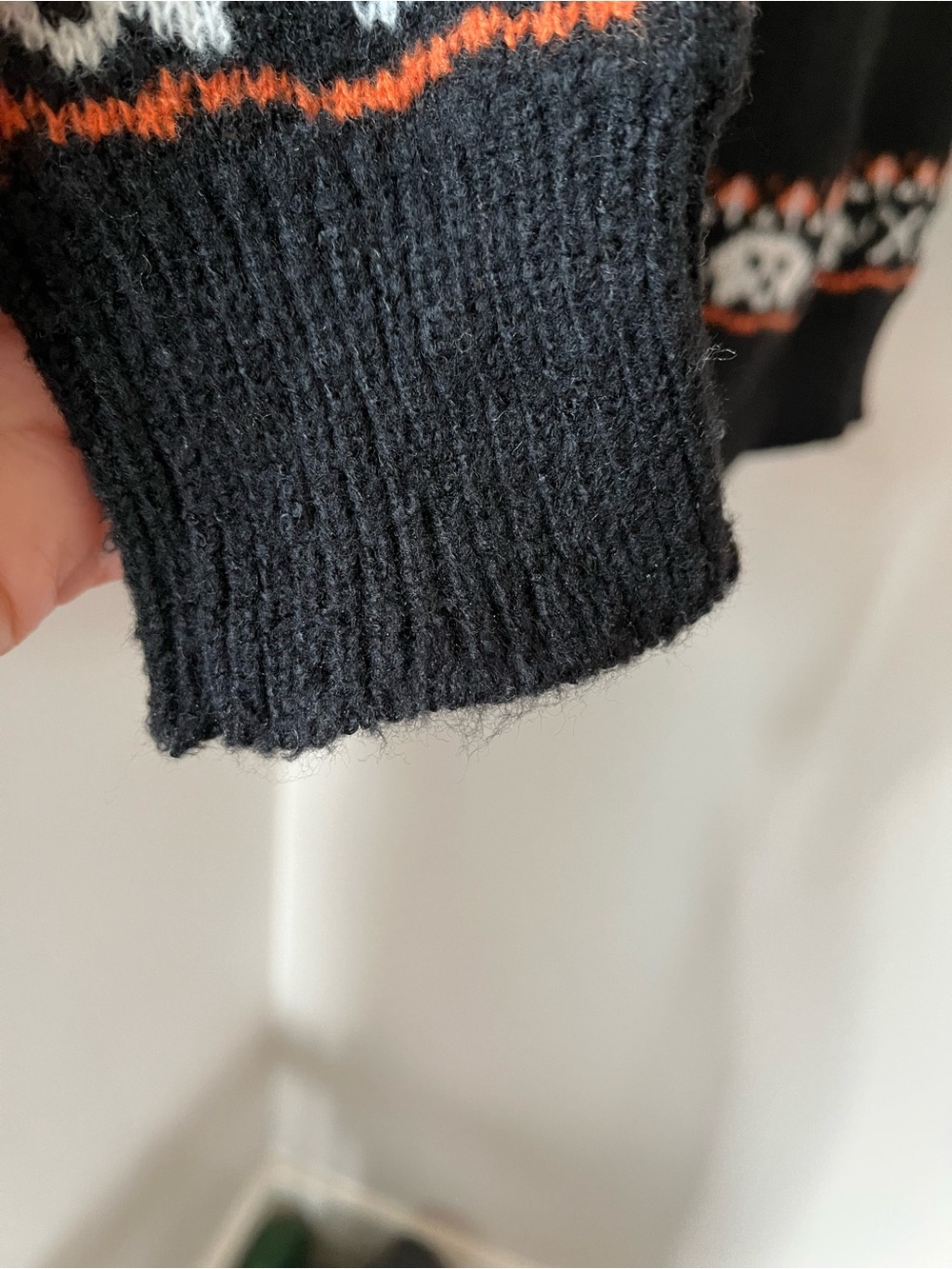 Women's Black Halloween Pumpkin Crewneck Sweater - Picture 5 of 13